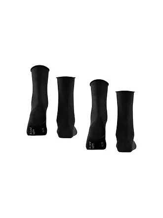 FALKE | Happy Chaussettes Lot de 2 gris clair chiné | schwarz